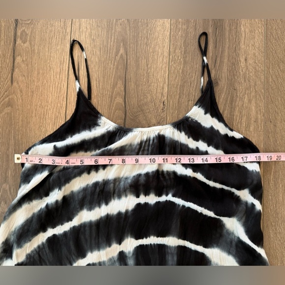 Raviya Cover Up Maxi Dress Black Boho Tie Dye Tank Strap Size Large - Picture 7 of 8